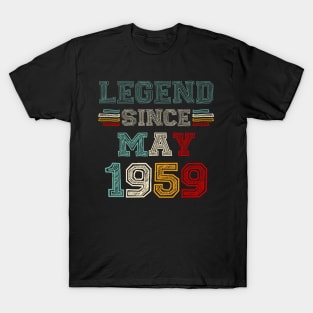 64 Years Old Legend Since May 1959 64th Birthday T-Shirt